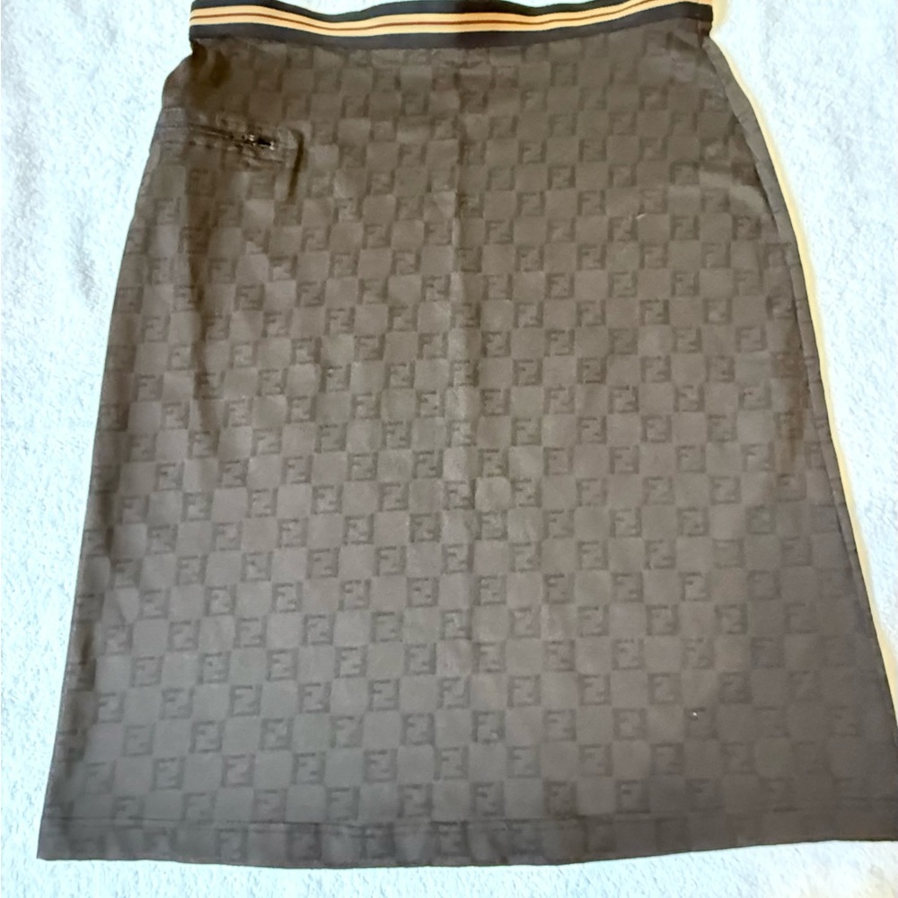 Fendi Monogram Brown and Black Skirt
